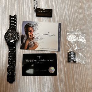 Ceramique TechnoLady Chrono Black Ladies Watch